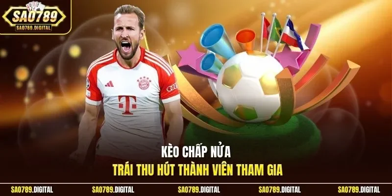 Kèo chấp nửa trái thu hút thành viên tham gia